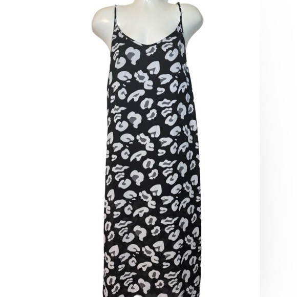 Show Me Your MuMu Leopard Print Hi-Low Midi Dress (S) - Picture 2 of 3